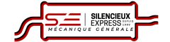 Logo garage silencieux express fond blanc